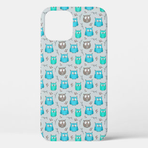 Funda Para iPhone 12 Patrón de búho no repetido