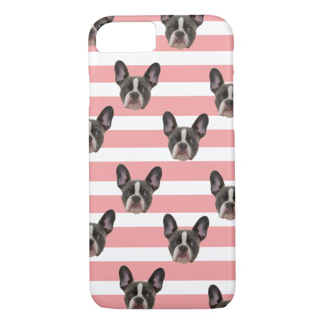Funda De Case-Mate Para iPhone Patrón de bulldog francés (Reverso)