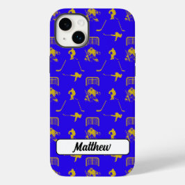 Funda Para iPhone 14 Plus De Case-Mate Patrón de búsqueda de moda para el hockey azul ama