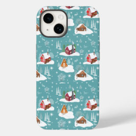 Funda Para iPhone 14 De Case-Mate Patrón de cabaña acogedora de invierno
