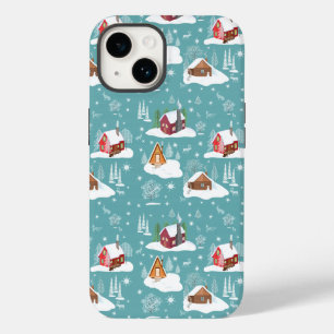 Funda Para iPhone 14 De Case-Mate Patrón de cabaña acogedora de invierno
