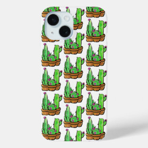 Funda Para iPhone 15 Patrón de Cactus cactus succulti