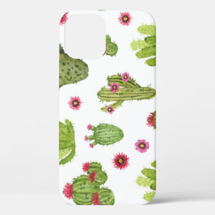 Funda Para iPhone 12 Patrón de cactus verde pintado a mano