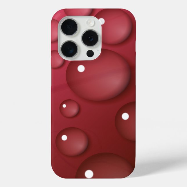 Funda De Case-Mate Para iPhone Patrón de caída de agua roja (Reverso )
