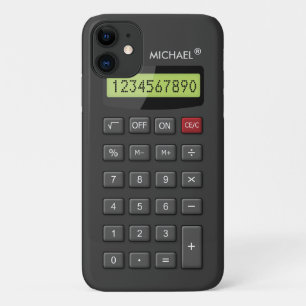 Funda Para iPhone 11 Patrón de calculador Geeky divertido personalizado