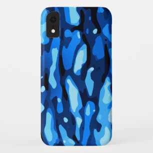 Funda Para iPhone XR Patrón de camo azul