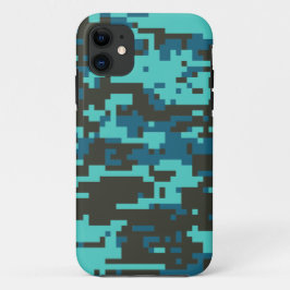 Funda Para iPhone 11 Patrón de camo digital Blues