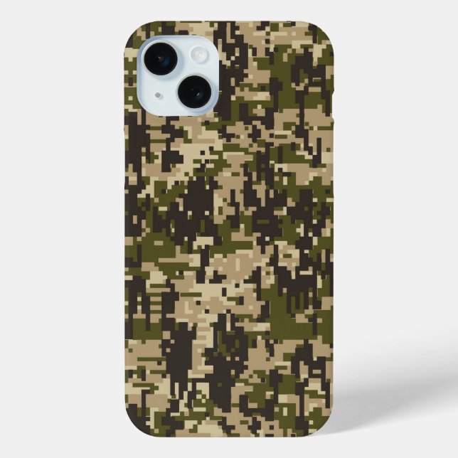 Funda De Case-Mate Para iPhone Patrón de camo digital militar clásico (Reverso )