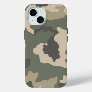 Funda Para iPhone 15 Patrón de Camo Verde