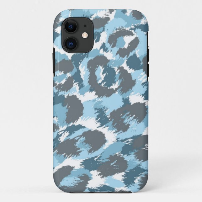 Funda De Case-Mate Para iPhone Patrón de camuflaje azul (Reverso)