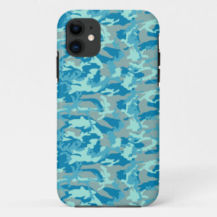 Funda Para iPhone 11 Patrón de camuflaje BlueBlast