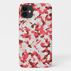 Funda Para iPhone 11 Patrón de camuflaje rojo