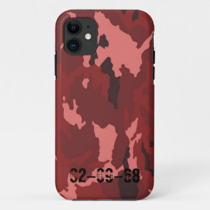 Funda Para iPhone 11 Patrón de camuflaje rojo