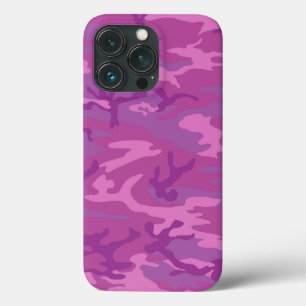 Funda Para iPhone 13 Pro Patrón de Camuflaje Rosa Camo Estuche para teléfon