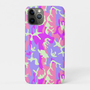 Funda Para iPhone 11 Pro Patrón de camuflaje rosa lindo