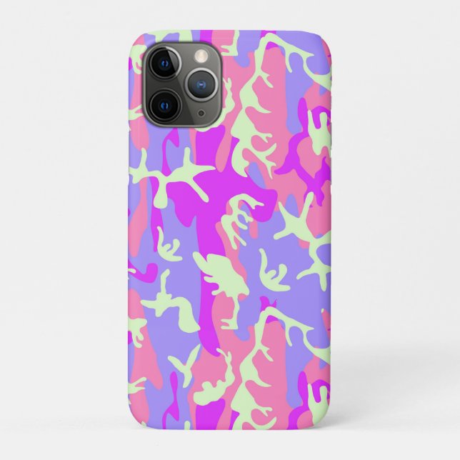 Funda De Case-Mate Para iPhone Patrón de camuflaje rosa lindo (Reverso)