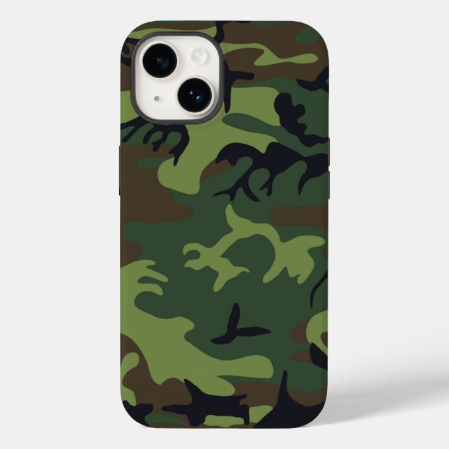 Funda De Case-Mate Para iPhone Patrón de camuflaje verde (Reverso )