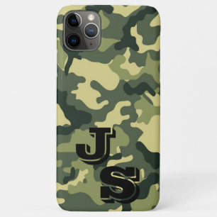 iPhone 11 Pro Max Patrón de Camuflaje Verde del Ejército funda para