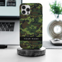 Patrón de camuflaje verde, nombre, personalización