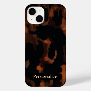 Funda Para iPhone 14 De Case-Mate Patrón de caparazón de tortuga   Marrón negro eleg