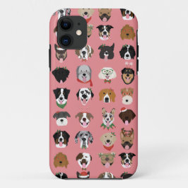 Funda Para iPhone 11 Patrón de cara de perro de los navidades