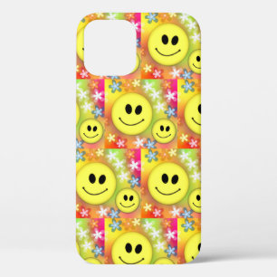 Funda Para iPhone 12 Pro Patrón De Cara Sonriente Indie Indie Indie Estét