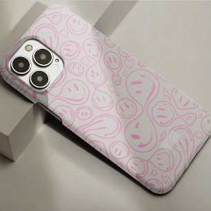 Funda Para iPhone 14 Pro Max De Case-Mate Patrón de cara sonriente retro feliz groovy rosa a