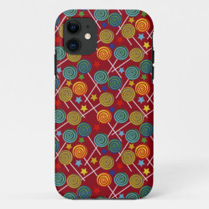Funda Para iPhone 11 Patrón de caramelos Patrón de las lolias lango