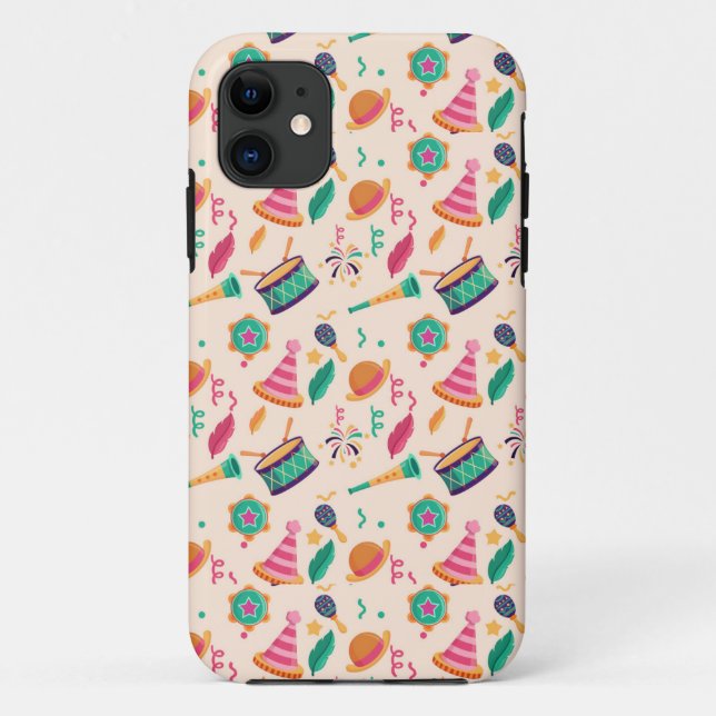Funda De Case-Mate Para iPhone Patrón de carnaval (Reverso)