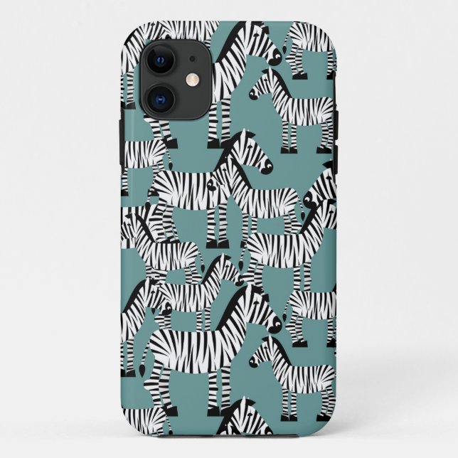 Funda De Case-Mate Para iPhone Patrón de cebra (Reverso)