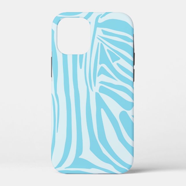 Funda De Case-Mate Para iPhone Patrón de cebra azul (Reverso )