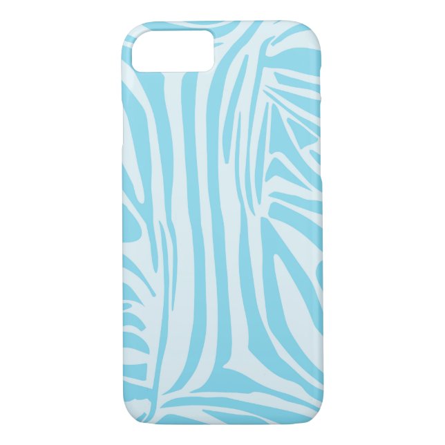 Funda De Case-Mate Para iPhone Patrón de cebra azul (Reverso)