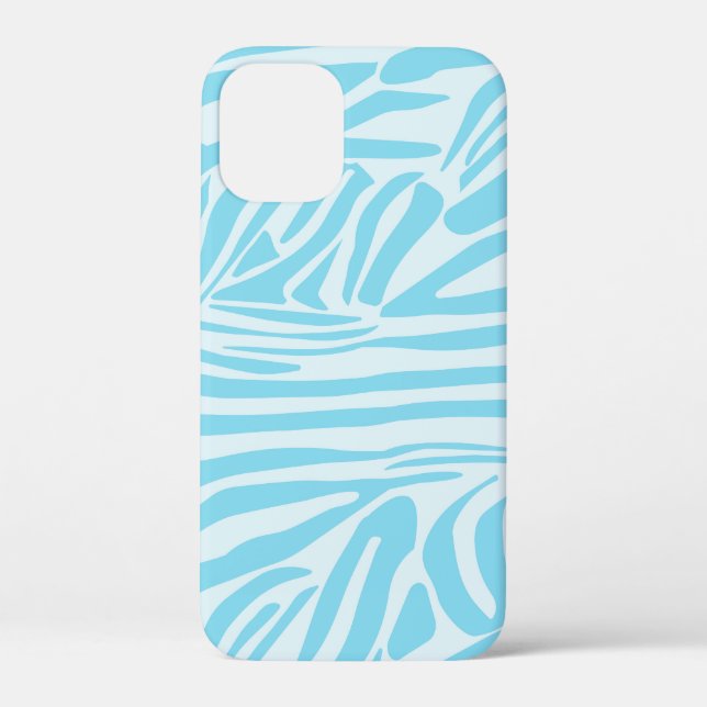 Funda De Case-Mate Para iPhone Patrón de cebra azul (Reverso )