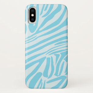 Funda Para iPhone X Patrón de cebra azul