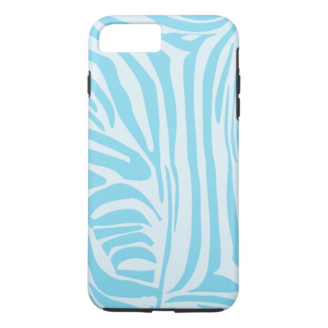 Funda De Case-Mate Para iPhone Patrón de cebra azul (Reverso)