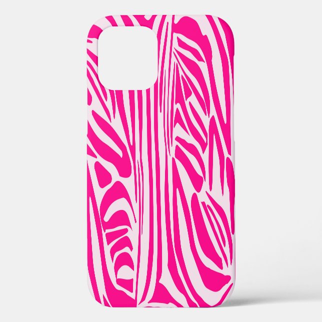 Funda De Case-Mate Para iPhone Patrón de cebra rosa (Reverso )