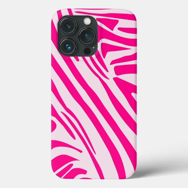 Funda De Case-Mate Para iPhone Patrón de cebra rosa (Reverso )