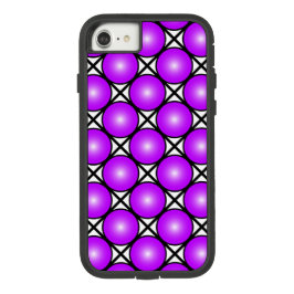 Funda Para iPhone 13 Patrón de celosía blanco negro con puntos rosados 