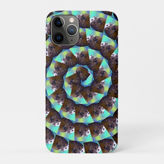 Funda De Case-Mate Para iPhone Patrón de cerdo de Guinea espiral, (Reverso)
