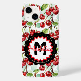 Funda Para iPhone 14 De Case-Mate Patrón de cereza de color de agua suave personaliz