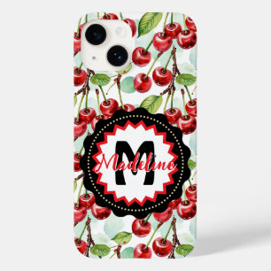 Funda Para iPhone 14 De Case-Mate Patrón de cereza de color de agua suave personaliz