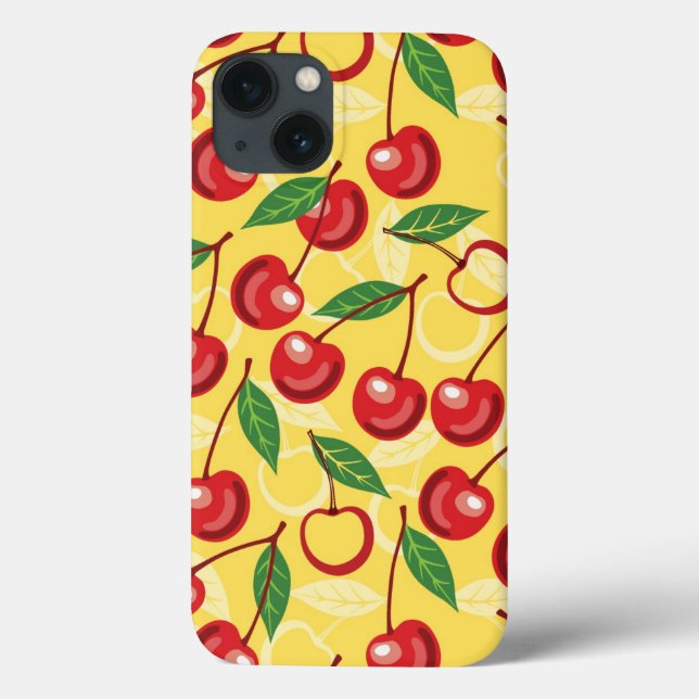 Funda De Case-Mate Para iPhone Patrón de cerezas (Reverso)