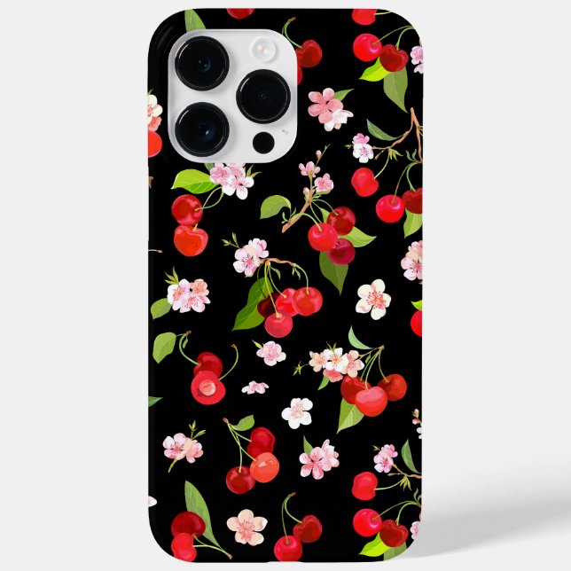 Funda De Case-Mate Para iPhone Patrón de cerezas 2 (Reverso)