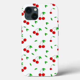 Funda Para iPhone 13 Patrón de cerezo, diseño popular,