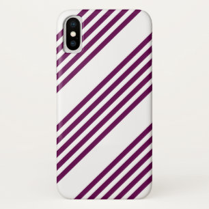 Funda Para iPhone X Patrón de chapa y cinco rayas blancas