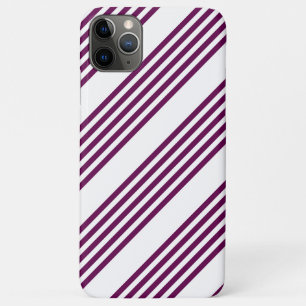 Funda Para iPhone 11 Pro Max Patrón de chapa y cinco rayas blancas