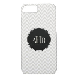 Funda Para iPhone 8/7 Patrón de cheurón gris monogramo