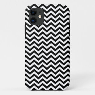Funda Para iPhone 11 Patrón De Chevron Blanco Y Negro