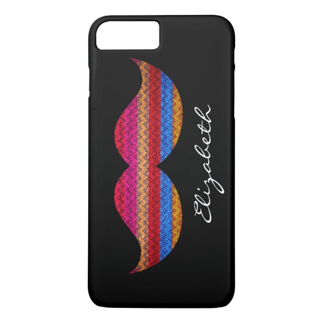 Funda De Case-Mate Para iPhone Patrón de Chevron de Mustache Funny (Reverso)