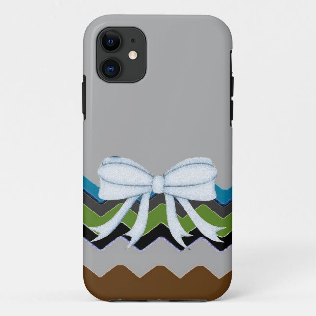 Funda De Case-Mate Para iPhone Patrón de chevrones Fiesta de ducha Oficina Destin (Reverso)